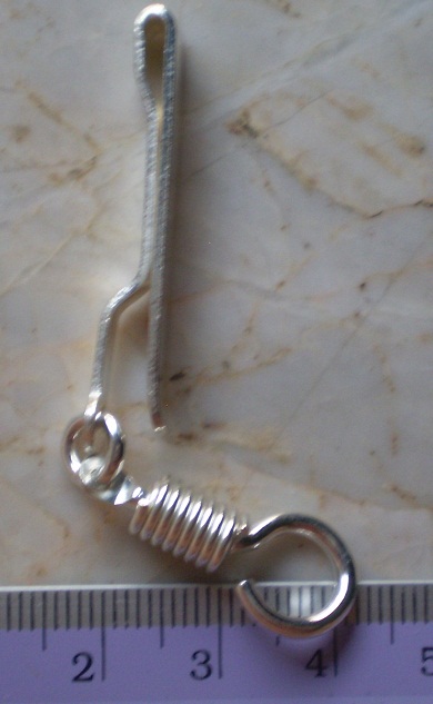 แหนบเงินแท้ขัดเงา  เคาะเดียว   