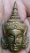 หลวงปู่กาหลงเขี้ยวแก้ว วัดเขาแหลม จ.สระแก้ว เศียรพระลักษณ์หน้าทองเนื้อสัมฤทธิ์ขอมโบราณแก่ทองคำรุ่นแร
