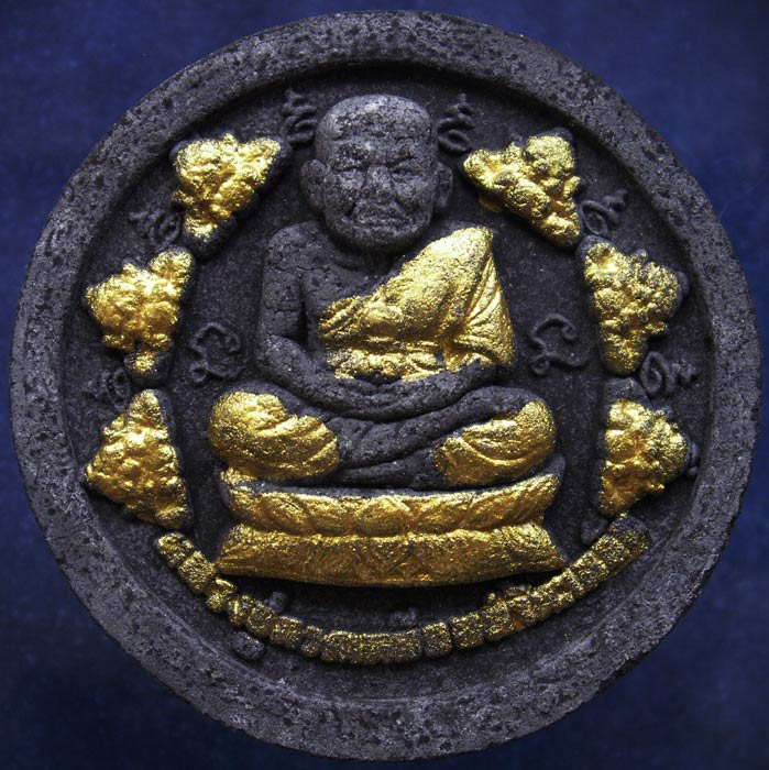 หลวงปู่ทวด หลังจตุคาม-รามเทพ ทาทอง ขนาด 5.5 ซ.ม. พร้อมกล่องเดิม