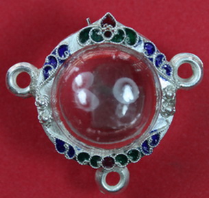 ตลับเงินลงยาสุโขทัยลูกอม 3ห่วง ๆเงิน 3อัน เปิดหลังของใหม่ ขึ้ นมือแกะมือ เบอร์ 2