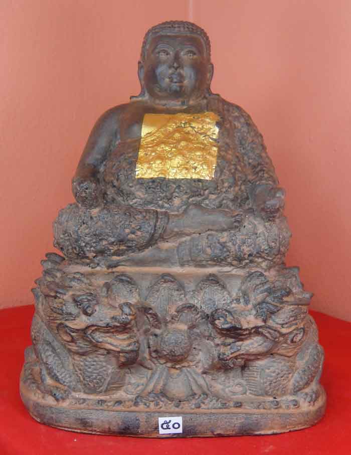 ((วัดใจเคาะเดียว๑๐บาท))) พระสังกัจจายน์ พระ...แห่งโชคลาภ หน้าตัก ๕ นิ้ว เนื้อศิลาแลงหล่อ งานฝีมือพุท