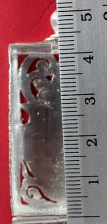 ตลับเงินลงยาสมเด็จมีหมุดล้อมเพชรรัสเซียเต็มใบ ฉลุปิดหลังของใหม่ 