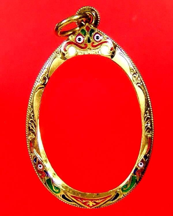 !!! @@กรอบทองลงยา สำหรับเลี่ยมพระเหรียญ 17. ลพ. คูณ. 90 ปี หรือสรงน้ำ ลพ พรหม @@@    