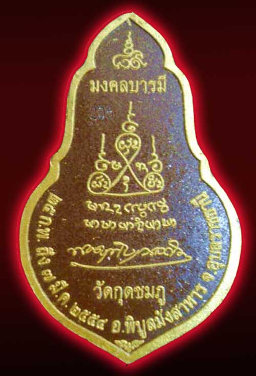 เหรียญหลวงปู่คำบุ รุ่นเยือนอินเดีย เนื้อผงลงทอง 2 องค์ สีน้ำต่ล no.205 + สีขาว no. 1533
