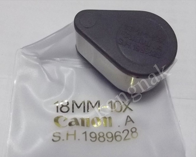 กล้องส่องพระCANON.A 18MM-10X S.H. สีเทาขาว หายาก เลนส์achromatic 3ชั้นเคลือบผิวม่วง no.3