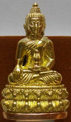 พระกริ่งสุคโต หลวงปู่คำบุ เมตตาอธิฐานจิต วัดกุดชมพู อุบลราชธานี เนื้อทองระฆังก้นทองแดง