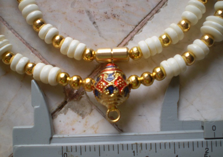 สร้อยกระดูกช้าง  สลับทองไมครอน  หัวขุน  เคาะเดียว 