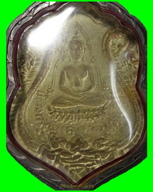 เหรียญพระพุทธชินราช หลวงปู่เผือก วัดโมลี รุ่นแรก ปี 2475 พร้อมกรอบเงิน(ล้างกรอบใหม่)