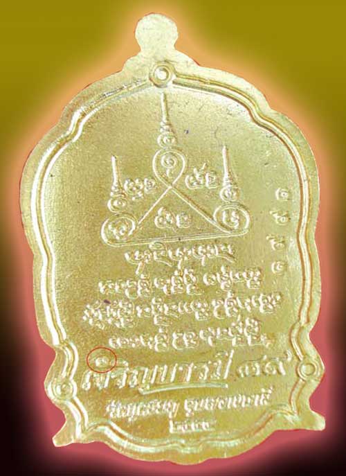 เหรียญหลวงปู่คำบุ  รุ่นเจริญบารมี ๘๙  เนื้อทองระฆังทิพย์ no.1991