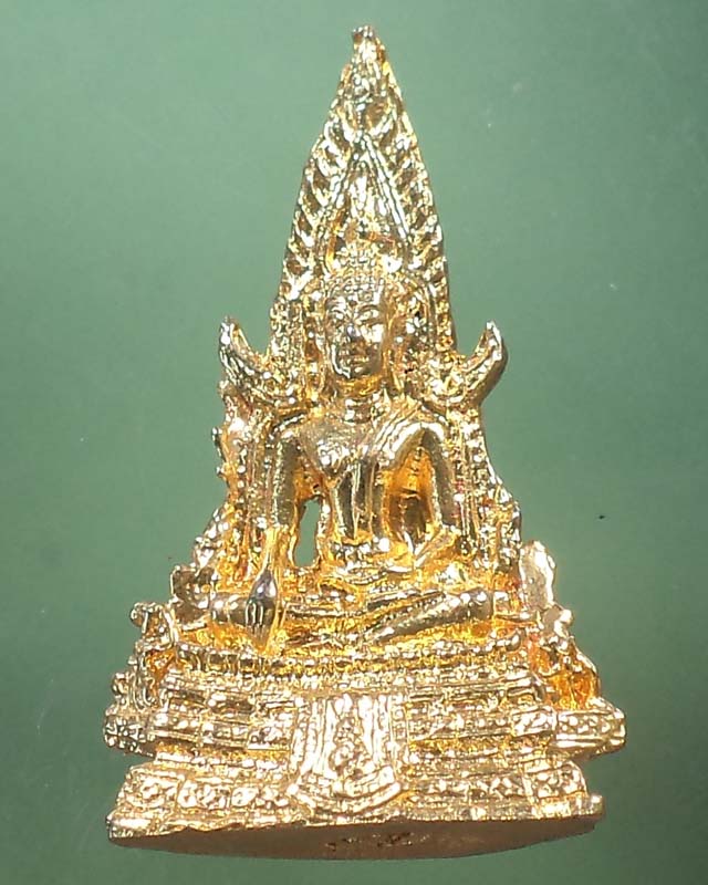 พระพุทธชินราช วัดตะโหนดราย สมุทรสงคราม กะหลั่ยทองอร่าม กล่องเดิม**เคาะเดียว**