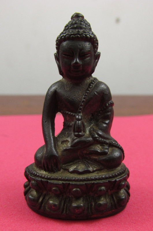 พระกริ่งโฆษปัญโญเนื้อนวะโลหะ หลวงปู่คำพันธ์ โฆษปัญโญ ปี 2534 หมายเลข 721 กล่องเดิม