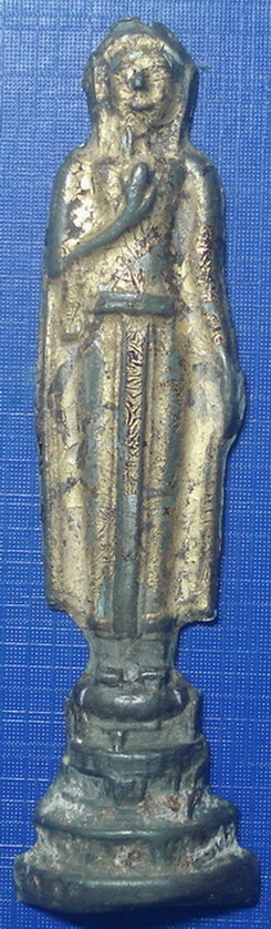 *** พระเนื้อชินเงิน พิมพ์ปางห้ามญาติ อยุธยา ปิดทองเก่า ***