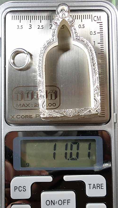 เคาะแรก พร้อมส่ง @@@ ตลับเงิน 92.5 % งานมือ ใส่ จอบใหญ่ หลวงพ่อไปล่