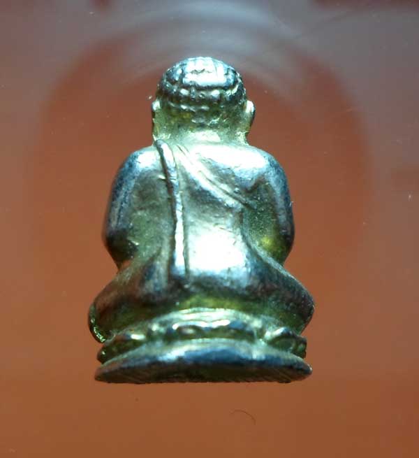พระสังฆจาย  เนื้อตะกั่วชุบทอง  แจกงานผูกพัทสีมา  วัดละหารไร่