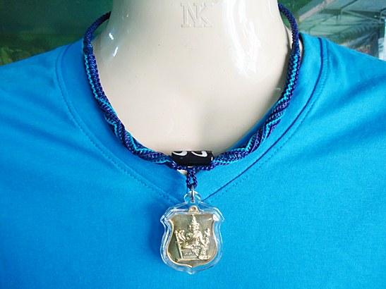 *วัดใจ* สร้อยคอเชือกเทียนถัก งานถักด้วยมือทั้งเส้น ความยาว 19 นิ้ว ห้อยพระหนึ่งองค์