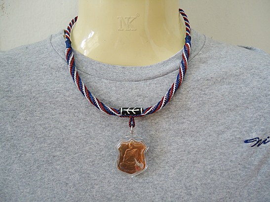 *วัดใจ* สร้อยคอเชือกเทียนถัก งานถักด้วยมือทั้งเส้น ความยาว 20 นิ้ว ห้อยพระหนึ่งองค์