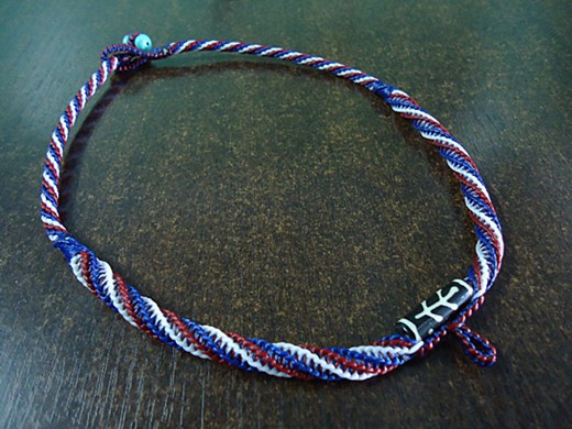 *วัดใจ* สร้อยคอเชือกเทียนถัก งานถักด้วยมือทั้งเส้น ความยาว 20 นิ้ว ห้อยพระหนึ่งองค์