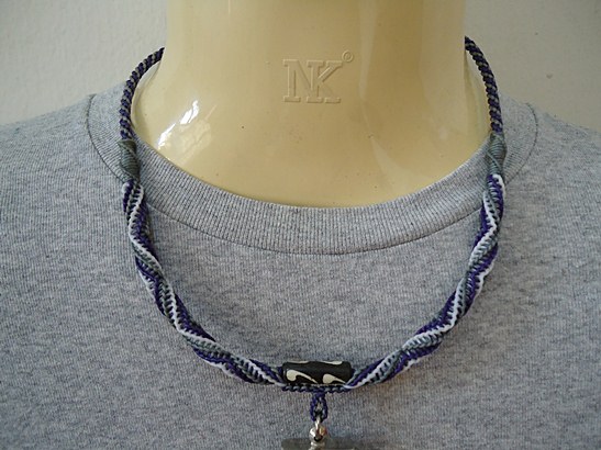 *วัดใจ* สร้อยคอเชือกเทียนถัก งานถักด้วยมือทั้งเส้น ความยาว 20 นิ้ว ห้อยพระหนึ่งองค์