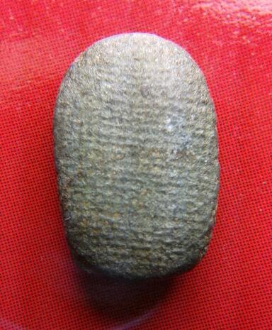 ปรกใบมะขามเนื้อชิน หลังลายผ้า พระอาจารย์ฝั้น ปลุกเสก หายาก