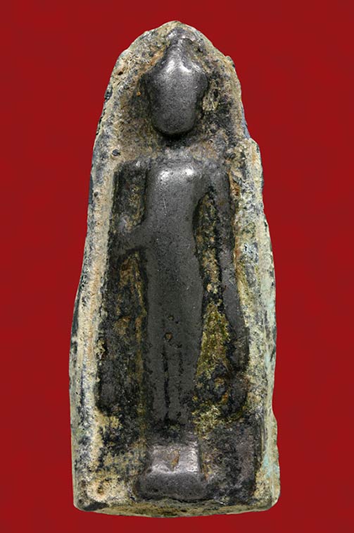  พระร่วงยืนประทานพร เนื้อชินเงิน กรุวัดพระศรีมหาธาตุ จ. สุโขทัย