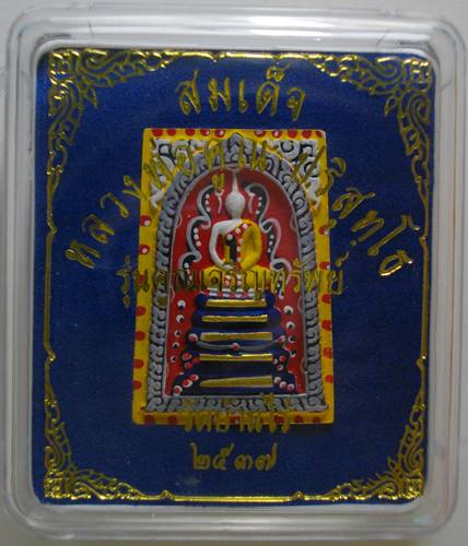 สมเด็จเพ้นท์สี ตะกุดทองคำ 19 ดอก 