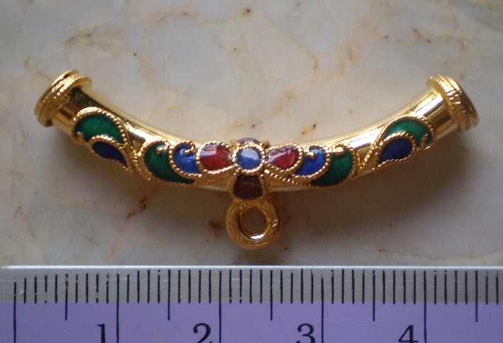 ห่วงเงินแท้   ลงยาราชาวดี  ชุบทองแท้  เคาะเดียว 