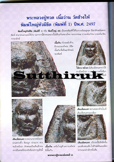 หนังสือ พระหลวงปู่ทวด องค์แชมป์ เล่ม1 (ชึ้จุดลับ-ตำหนิพิมพ์ เนื้อว่าน ปี 2497)