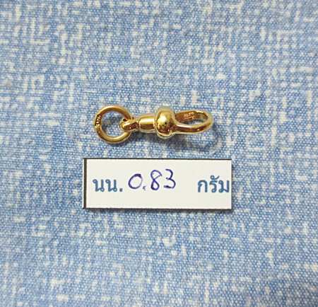 สปริงก้ามปูทองคำแท้ ขัดเงาขนาดกลาง แบบไม่หมุน น.น.0.83 กรัม ... มือหนึ่ง ใหม่เอี่ยม