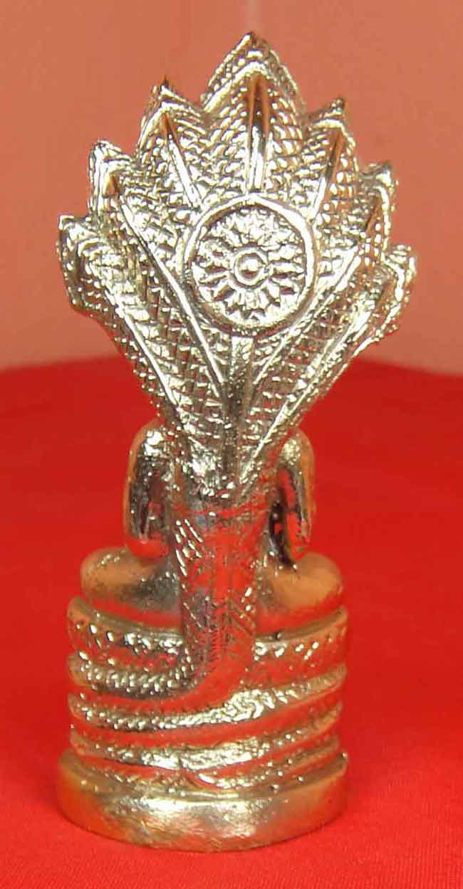 (((วัดใจเคาะเดียว ๑๐ บาท))) พระนาคปรก เนื้อทองเหลือง พระแห่งความร่มเย็นปกปักคุ้มครอง...