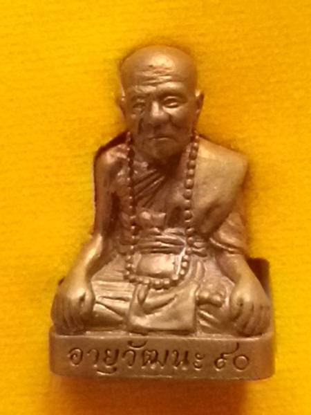 รูปเหมือน หลวงปู่คำบุ วัดกุดชมภู รุ่นอายุวัฒนะ90 เนื้อสัมฤทธิ์...กล่องเดิม....W3