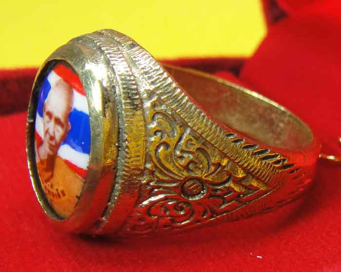 (((วัดใจเคาะเดียว ๑๐ บาทแดง))) แหวนพระหัวล๊อกเก็ต รูปหลวงพ่อเดิม พุทธสโร วัดหนองโพ ...