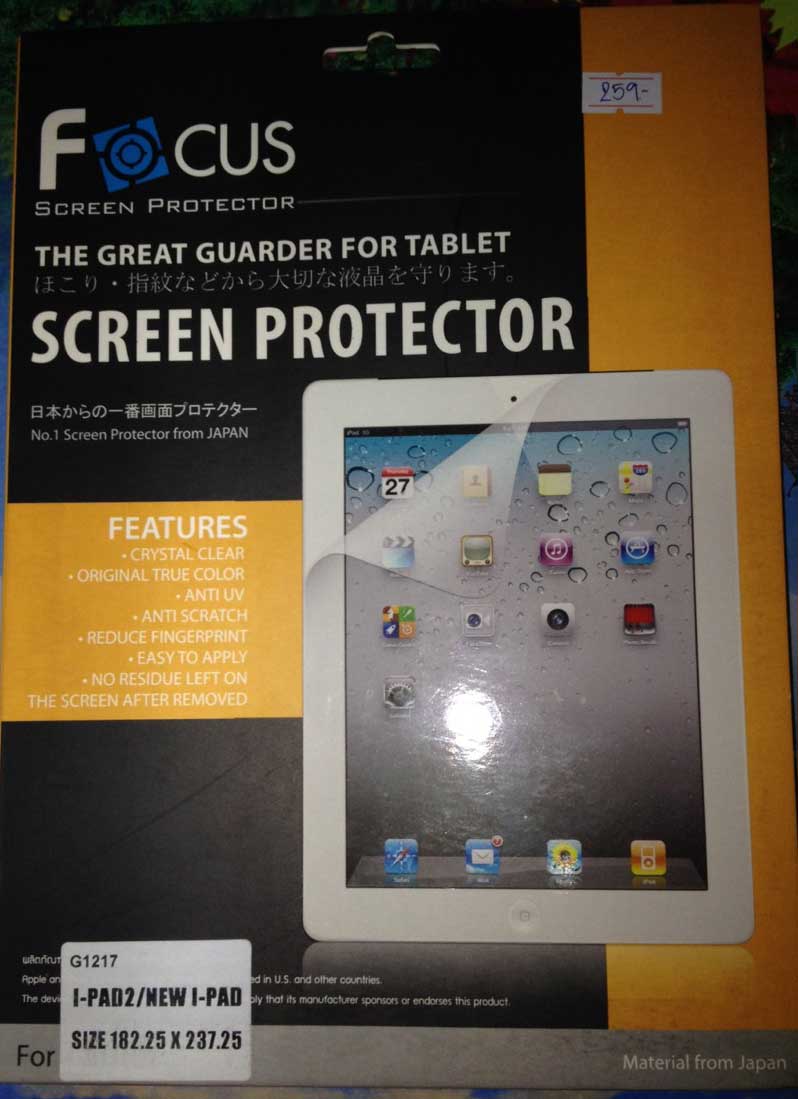 ลดล้าง สต๊อค ขาย film Ipad 2/ New Ipad 3   ป้องกันลายนิ้วมือ  แบบใส
