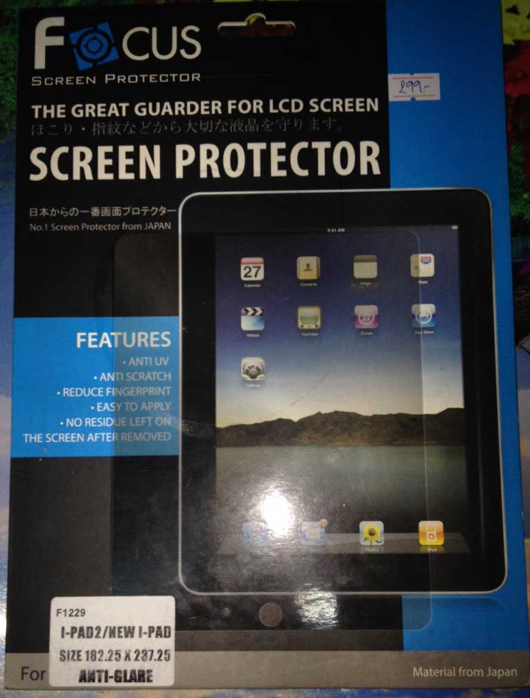 ลดล้าง สต๊อค ขาย film Ipad 2/ New Ipad 3   ป้องกันลายนิ้วมือ  แบบขุ่น 2
