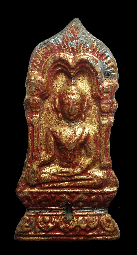 พระยอดขุนพลถ้ำขุนตาลพิมพ์ใหญ่ เนื้อชินตะกั่ว ลงชาดปิดทองสวยๆครับ