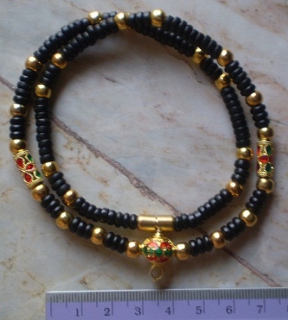 สร้อยกะลาตาเดียว บวกทองไมครอน  ห่วงกลางหัวขุน  เคาะเดียว 