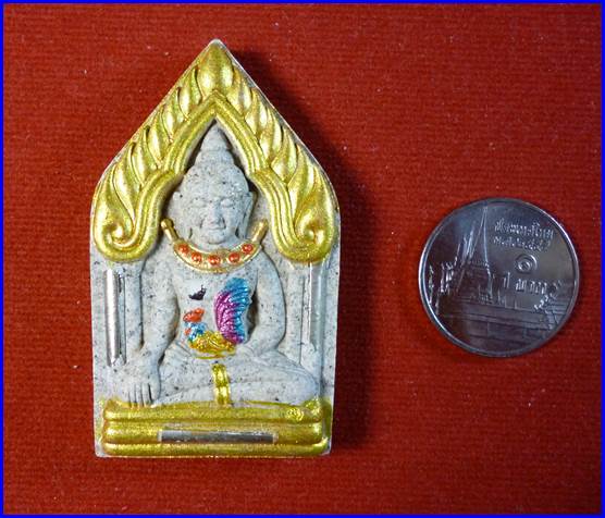 พระขุนแผนอุ้มไก่ทาทองฝังตะกรุดเงิน5 ดอก หลังแมงมุมเงิน พอจ.เล็ก ถ้ำเขาน้อย เพชรบุรี f1