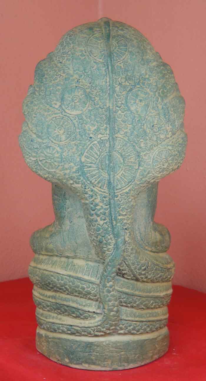 (((วัดใจเคาะเดียว๑๐บาท)))พระบูชาปางนาคปรก เนื้อศิลาแลงหล่อ งานฝีมือพุทธศิลป์ประณีตสวยงามมาก ขนาดหน้า