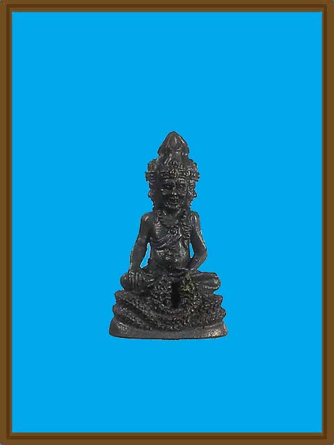 ***ฤาษีพรหมโลก เนื้อโลหะรมดำ อุดผงฝังข้าวสารหิน หลวงพ่อเกิด วัดเขาดิน จ.ชัยนาท ***