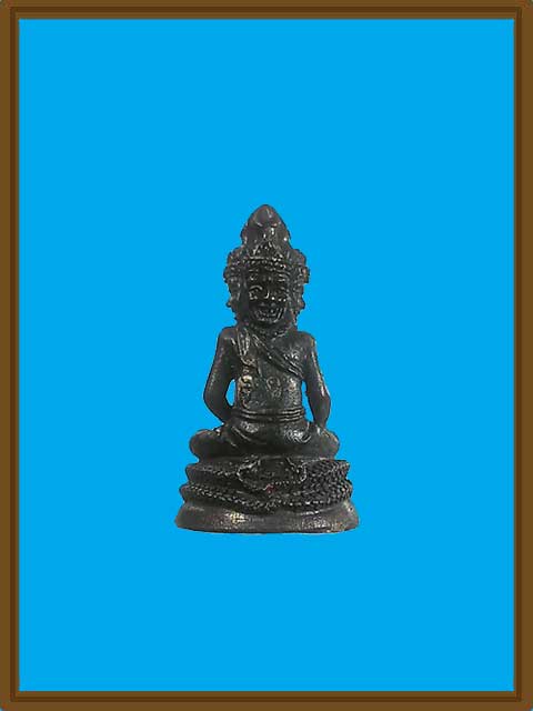 ***ฤาษีพรหมโลก เนื้อโลหะรมดำ อุดผงฝังข้าวสารหิน หลวงพ่อเกิด วัดเขาดิน จ.ชัยนาท ***