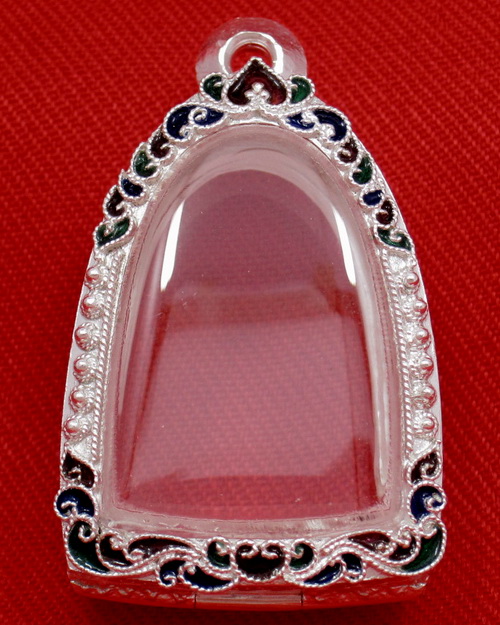 ตลับเงิน 95% สำหรับใส่รูปหล่อหลวงพ่อเงิน วัดบางคลาน ปี15 รูปหล่อเทพประทานพร หลวงพ่อคูณ.2