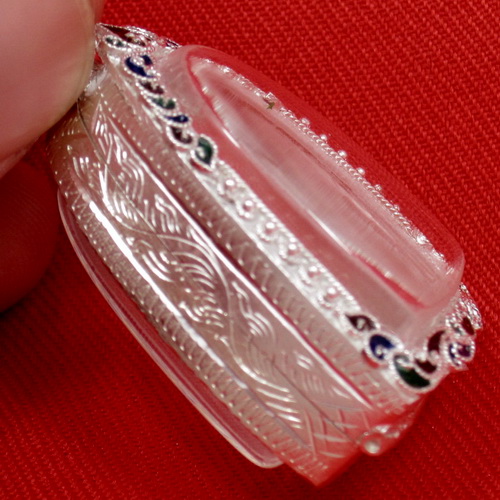 ตลับเงิน 95% สำหรับใส่รูปหล่อหลวงพ่อเงิน วัดบางคลาน ปี15 รูปหล่อเทพประทานพร หลวงพ่อคูณ.2