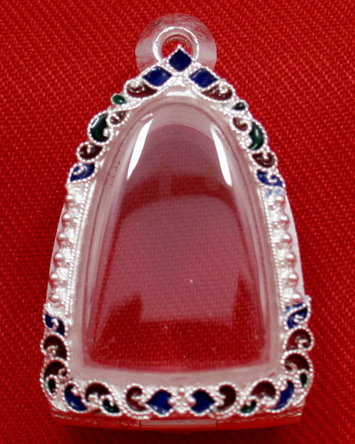 ตลับเงิน 95% สำหรับใส่รูปหล่อหลวงพ่อเงิน วัดบางคลาน ปี 39และ รูปหล่อขนาดทั่วไป งานขึ้นมือลายดอกพิกุล