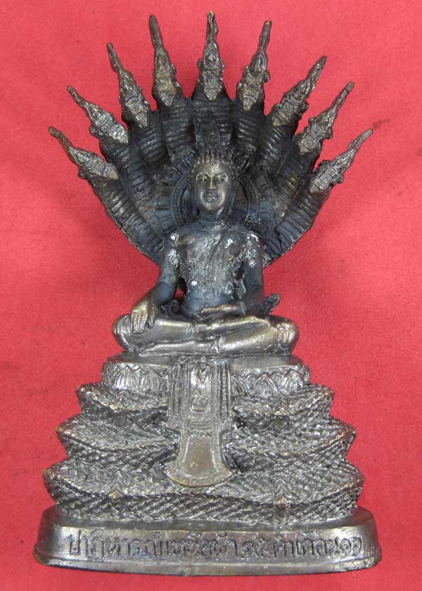 พระบูชาตั้งหน้ารถนาคปรก 9 เศียร ฐาน2 นิ้ว สูง 4 นิ้ววัดไทยเมืองบั้งไพพญานาค อ.โพนพิสัย จ.หนองคาย