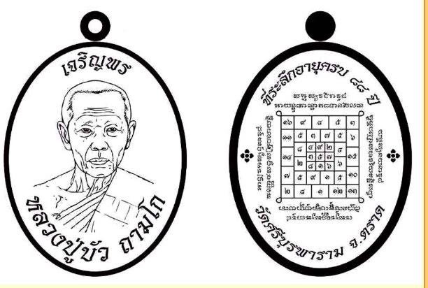 แบ่ง เหรียญเจริญพร"มงคลชีวิต๘๘"หลวงปู่บัว จ.ตราด