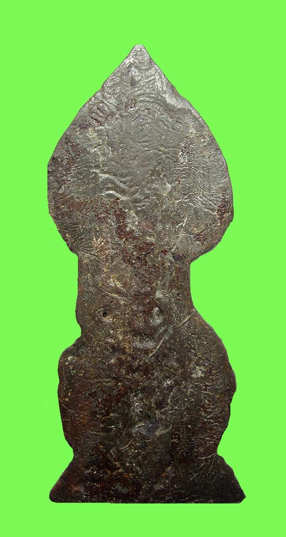 ปรกโพธิ์เชียงแสน พิมพ์กลาง เนื้อตะกั่วสนิมแดง สวยๆครับปิดทองเดิมๆ