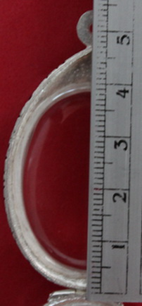 ตลับเงินลงยารูปไข่ใหญ่ เปิดหลังของใหม่ 