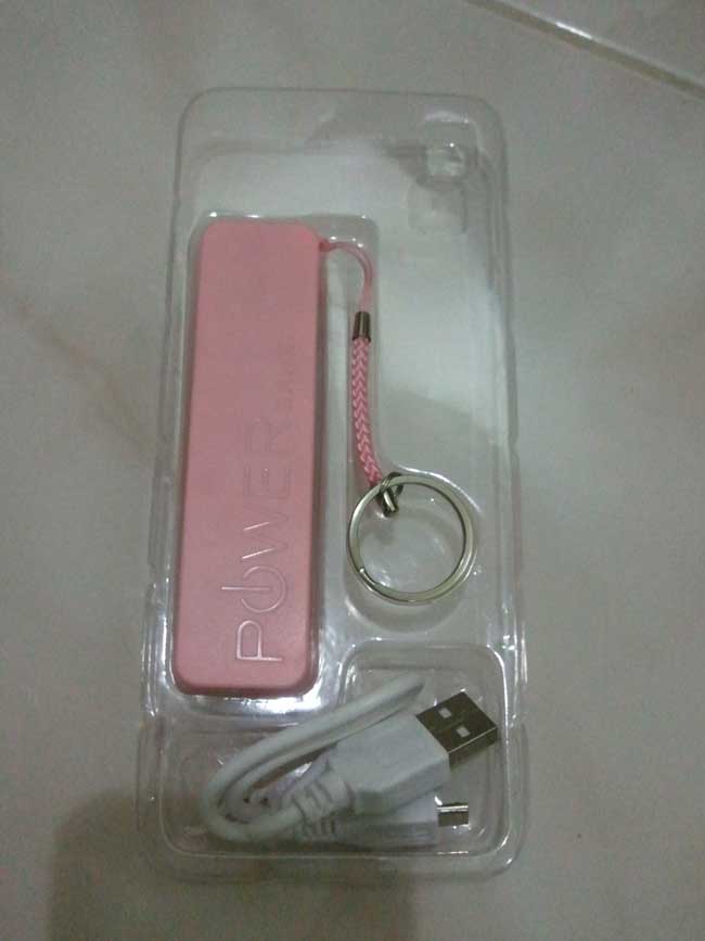 แบตชาร์ทสำรอง Power Bank พวงกุญแจขนาดเล็ก ความจุ 2600 mAh ของใหม่