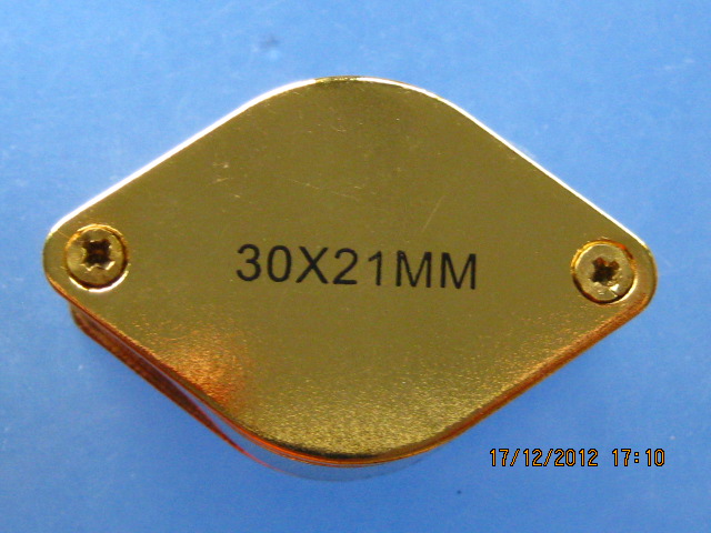 กล้องส่องพระ บอดี้ชุบทองไมครอน เลนส์แก้วแท้ High Quality 30X21MM