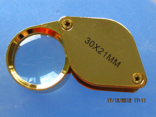 กล้องส่องพระ บอดี้ชุบทองไมครอน เลนส์แก้วแท้ High Quality 30X21MM