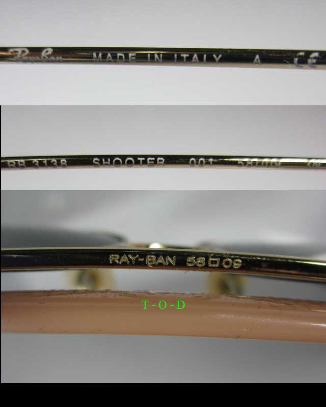 Rayban (ของแท้) รุ่น RB 3138 001 Shooter